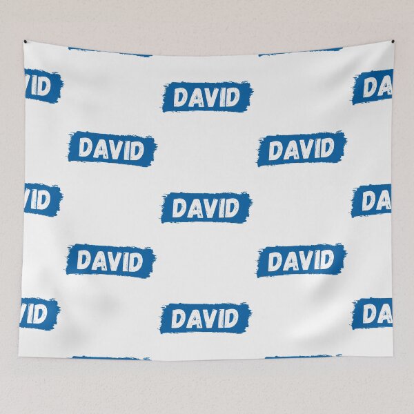 Item preview, David Name Blue Brush Nametag David Name Label designed and sold by loganl-loyd.