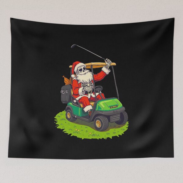 Item preview, Santa Skeleton Driver Golf Cart designed and sold by Zakrytos ★★★★★.