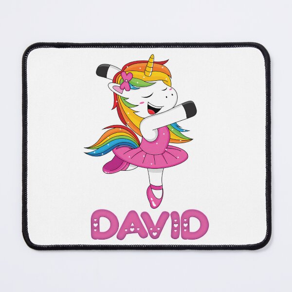 Artikelvorschau, David Pink David, das tanzende Einhorn – Besonderes personalisiertes Geschenk für David entworfen und verkauft von loganl-loyd.