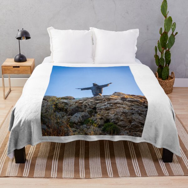Item preview, Christ Statue With Outstretched Arms Over Rocky Hill Under Clear Blue Sky designed and sold by Nmallia.