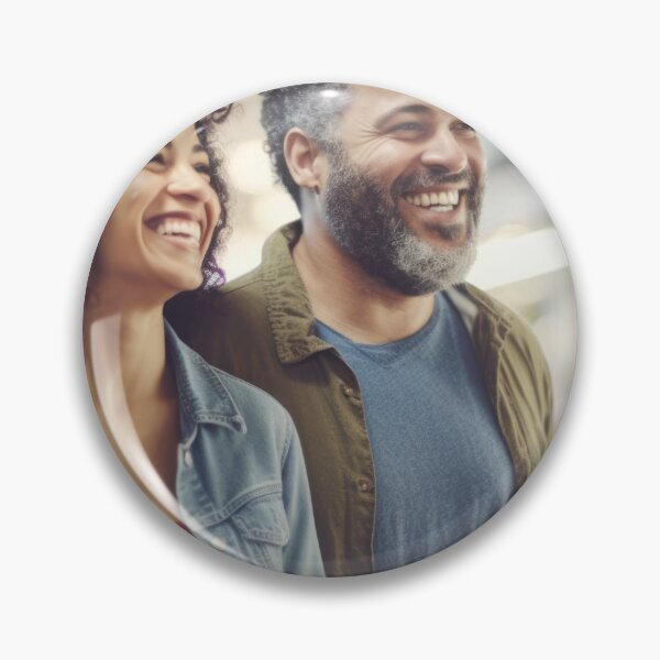 Item preview, Middle aged couple shopping in grocery store aisle, soft focused background copy space, AI generated designed and sold by dvoevnore.