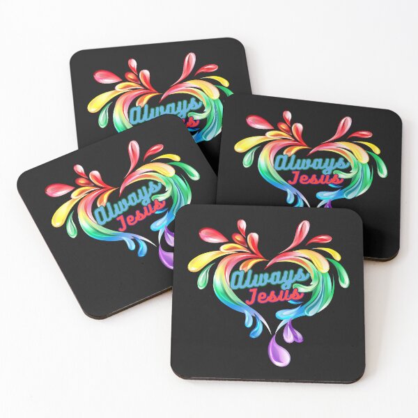 Item preview, Always Jesus Colorful Heart Splash Christian Art Design designed and sold by Kindloom.