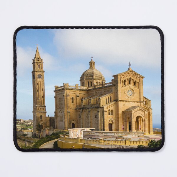 Item preview, Grand Coastal Cathedral With Bell Tower And Dome Overlooking Blue Sea Landscape designed and sold by Nmallia.