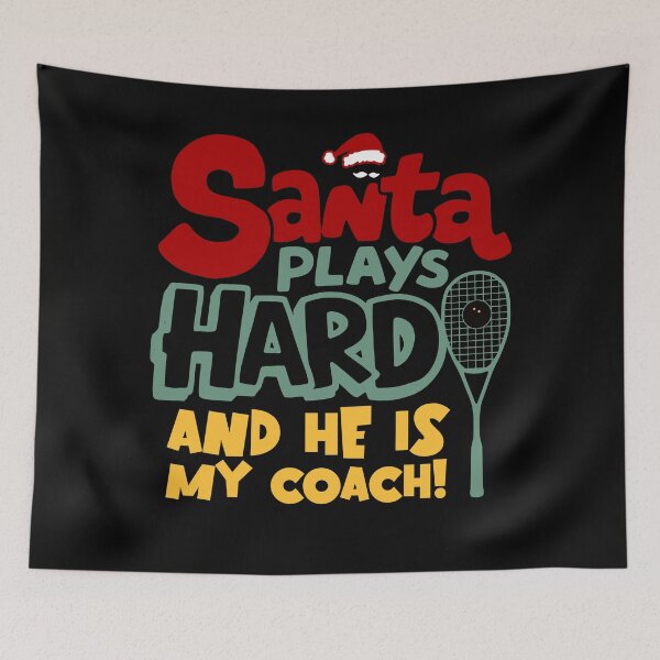 Item preview, Santa plays squash Christmas funny designed and sold by Graffik-Peeps.
