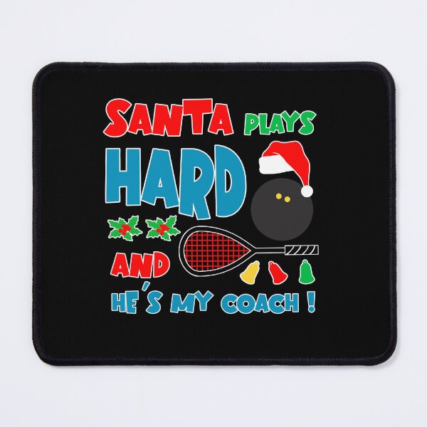 Item preview, Santa plays squash christmas funny designed and sold by Graffik-Peeps.