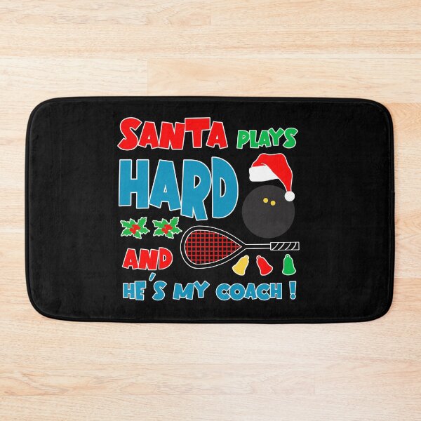 Item preview, Santa plays squash christmas funny designed and sold by Graffik-Peeps.