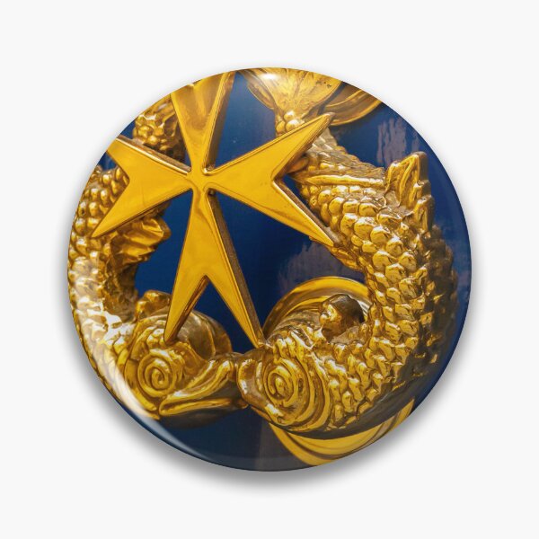 Item preview, Golden Door Knocker With Star Emblem On Blue Door, Ornate Wreath Design, Luxury Home Access designed and sold by Nmallia.