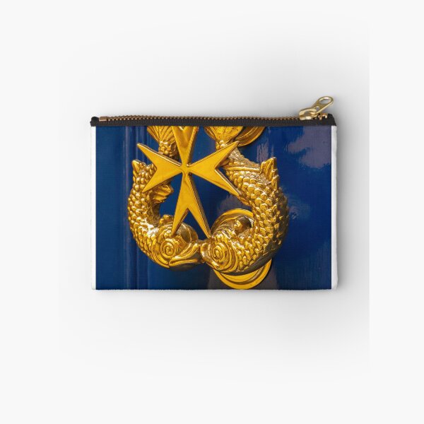 Item preview, Golden Door Knocker With Star Emblem On Blue Door, Ornate Wreath Design, Luxury Home Access designed and sold by Nmallia.