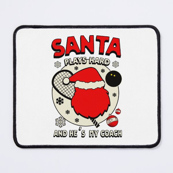 Item preview, Santa plays squash Christmas funny designed and sold by Graffik-Peeps.