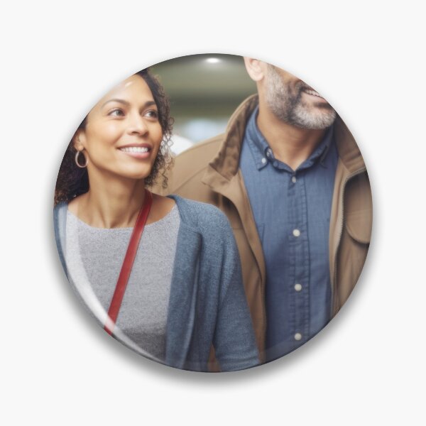 Item preview, Middle aged couple shopping in grocery store aisle, soft focused background copy space, AI generated designed and sold by dvoevnore.