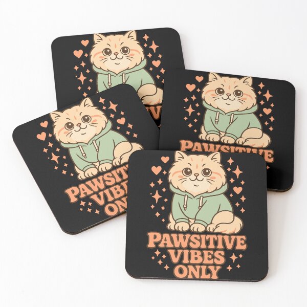 Item preview, Pawsitive Vibes Only Cat  designed and sold by WhiskerlyGfx.
