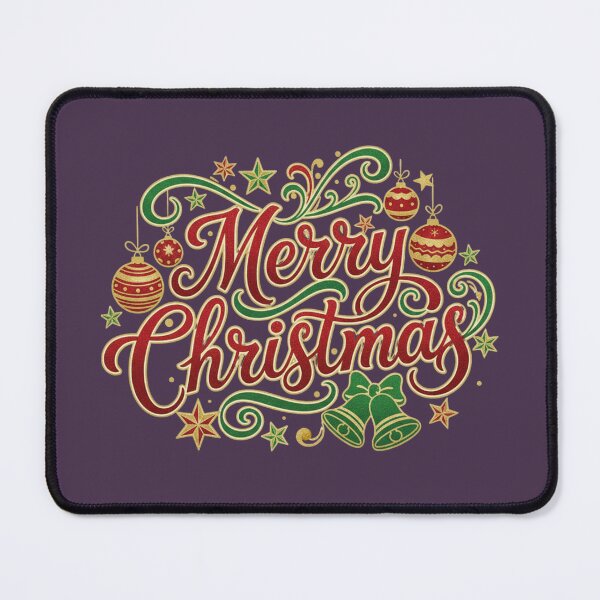 Item preview, Elegant Merry Christmas – Festive LetteringJoyeux Noël Élégant – Lettrage Festif designed and sold by Drawingshirts.