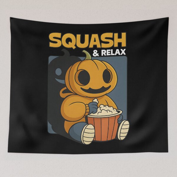 Item preview, Funny Pumpkin Halloween Shirt - Cute Squash and Relax Cozy Autumn Popcorn Design for Spooky Season Lovers designed and sold by DrawHandArt.