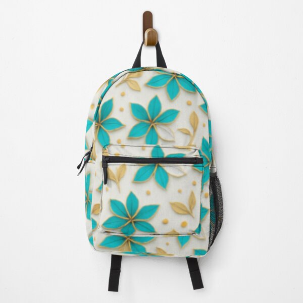 Item preview, Luxury Floral Pattern – Gold, Turquoise & White designed and sold by Bellassi.