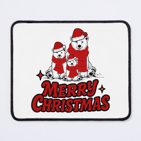 Item preview, Polar Bear family Santa Merry Chritmas designed and sold by Graffik-Peeps.