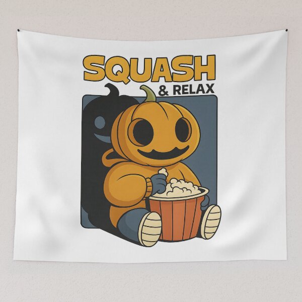 Item preview,  Funny Pumpkin Halloween Shirt - Cute Squash and Relax Cozy Autumn Popcorn Design for Spooky Season Lovers designed and sold by DrawHandArt.