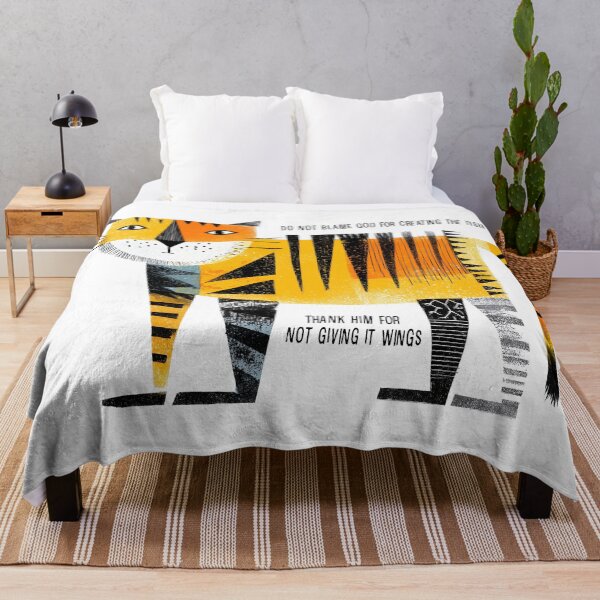 Item preview, Do Not Blame God for the Tiger – Funny Tiger Quote designed and sold by Mythic Legends Digital.