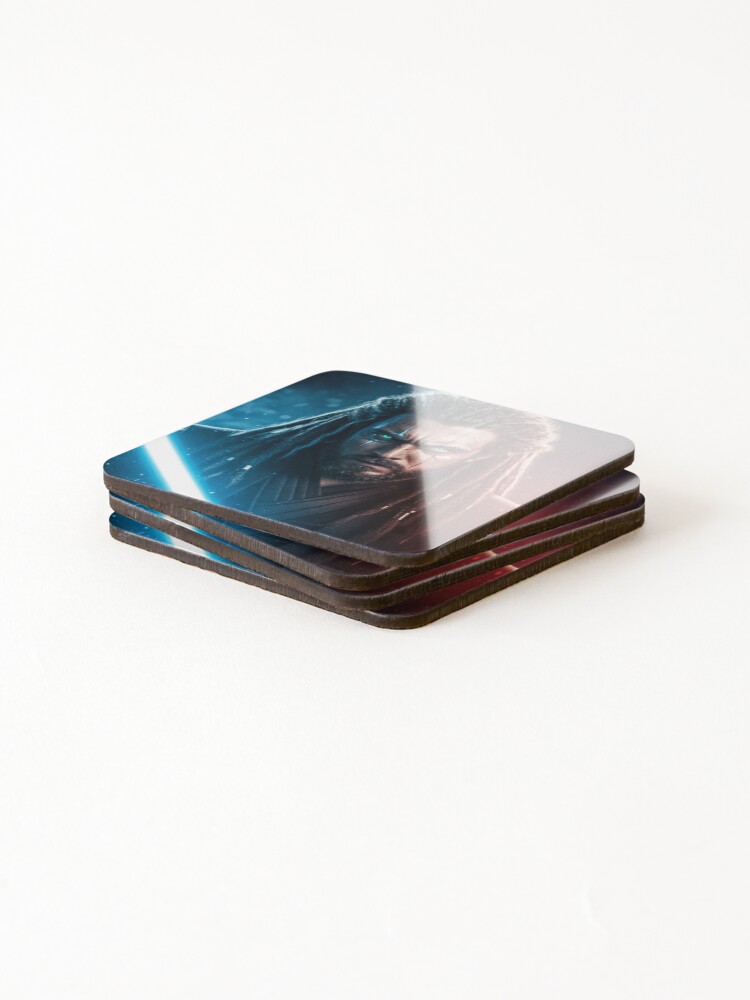Thumbnail 4 of 5, Coasters (Set of 4), Jedi master Kin van Ryu designed and sold by Jasonhuntsmith.