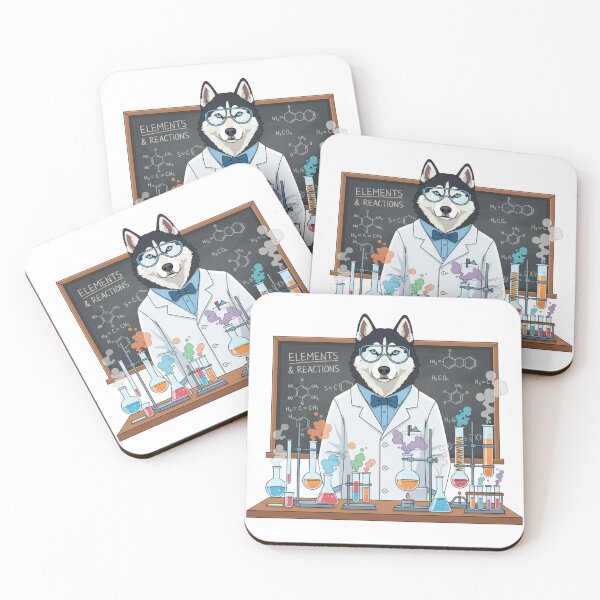 Item preview, Funny Chemist Siberian Husky Dog STEM Art designed and sold by Dewer Shop.