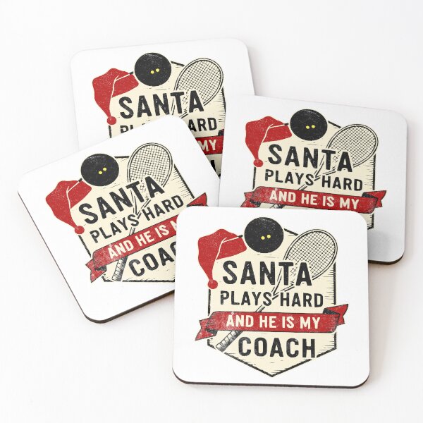 Item preview, Santa plays squash Christmas vintage style logo designed and sold by Graffik-Peeps.