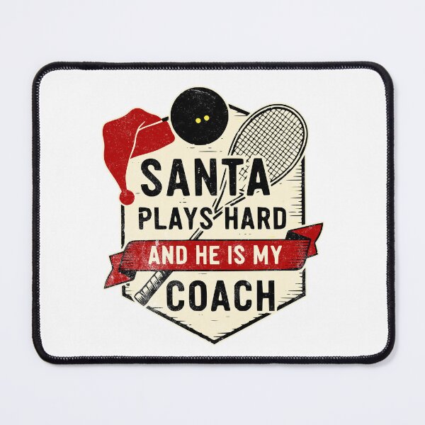 Item preview, Santa plays squash Christmas vintage style logo designed and sold by Graffik-Peeps.
