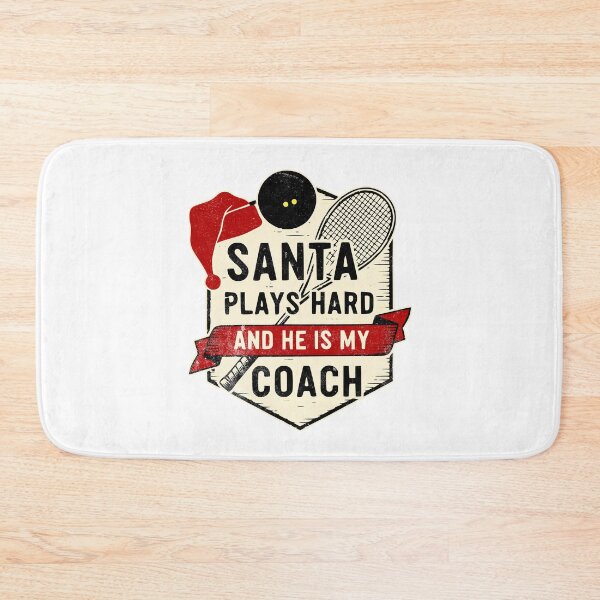 Item preview, Santa plays squash Christmas vintage style logo designed and sold by Graffik-Peeps.