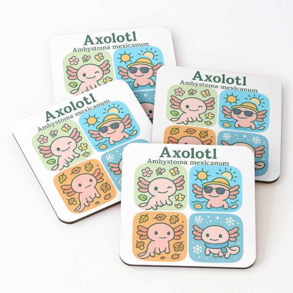 Item preview, Cute Axolotl Seasons Collection – Seasons designed and sold by Nest & Thread.