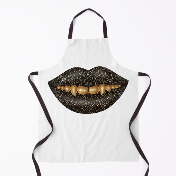 Item preview, Gold Vampire Lips with Fangs Halloween Design designed and sold by olenapetol.