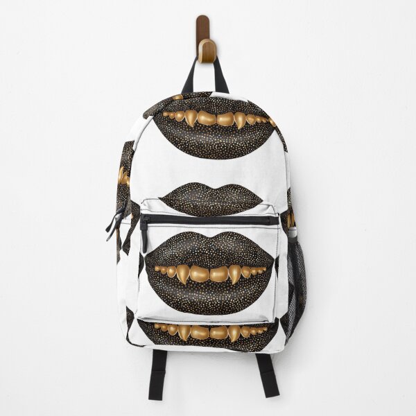 Item preview, Gold Vampire Lips with Fangs Halloween Design designed and sold by olenapetol.
