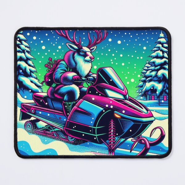 Item preview, reindeer snowmobile riding designed and sold by Dogandesighn.