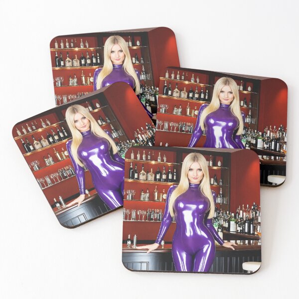 Artikelvorschau, Lila Latex Catsuit Eleganz in anspruchsvoller Lounge entworfen und verkauft von Magic-Reality.