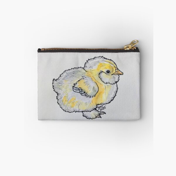 Item preview, Salmon Faverolles Chick in Watercolor designed and sold by StiltonArt.