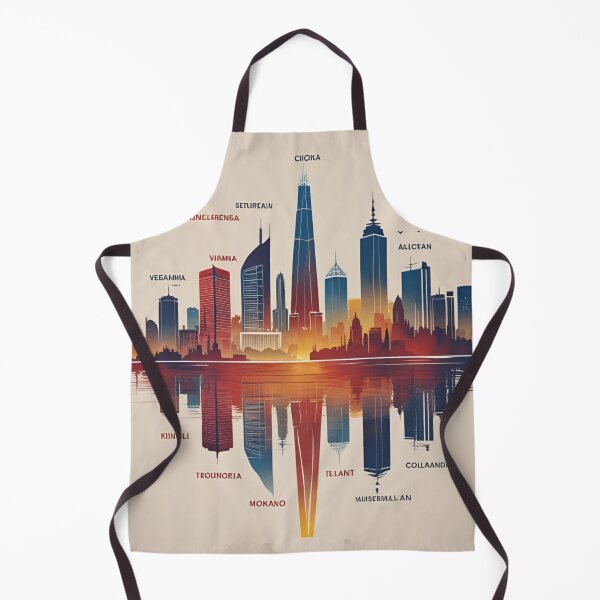 Item preview, Modern City Skyline Reflection – Futuristic Urban Sunset Design designed and sold by GrafteesGlow.