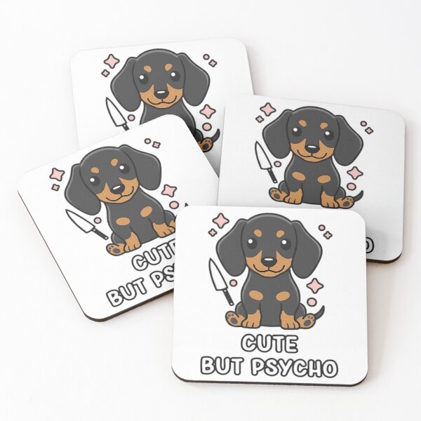 Item preview, Cute But Psycho Dachshund designed and sold by roslexfulsia.