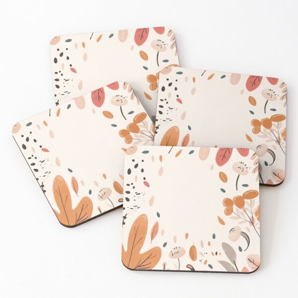 Item preview, Autumn leaves and pumpkins illustration with empty center, background, AI generated designed and sold by dvoevnore.