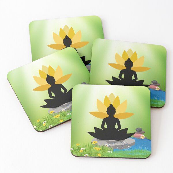 Item preview, Peaceful Buddha Zen Art with Natural Elements designed and sold by lavanya11.