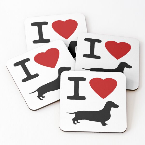 Item preview, I Heart (Love) Dachshund'S designed and sold by roslexfulsia.
