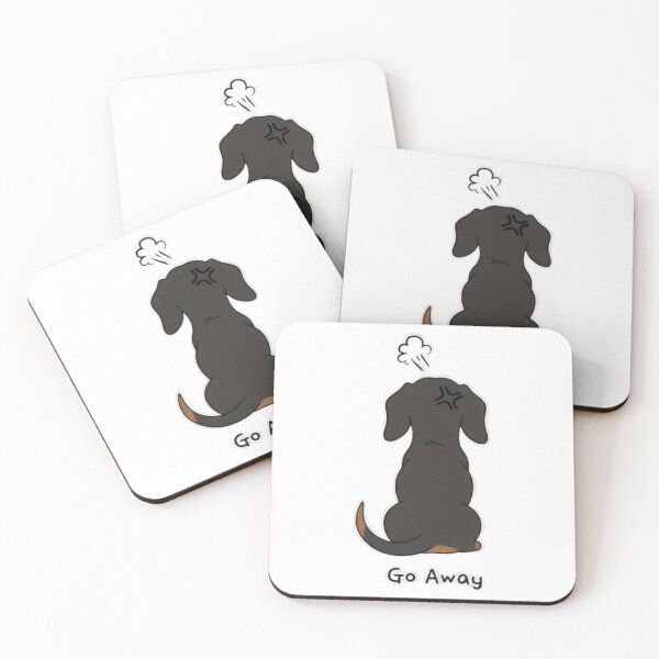 Item preview, Go Away Angry Dachshund designed and sold by roslexfulsia.