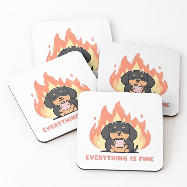 Item preview, Everything Is Fine Dachshund designed and sold by roslexfulsia.