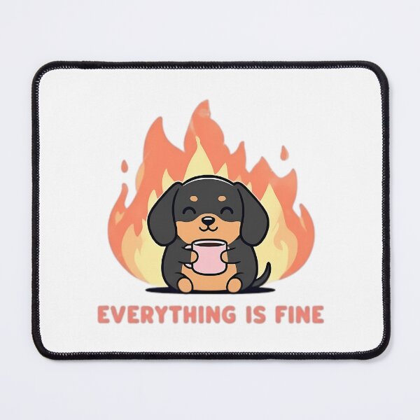 Item preview, Everything Is Fine Dachshund designed and sold by roslexfulsia.