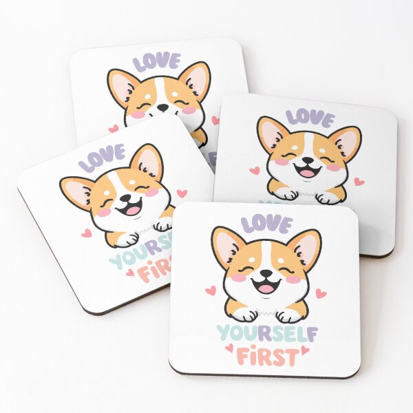 Item preview, Love Yourself First Cute Corgi designed and sold by SpinningCharm.