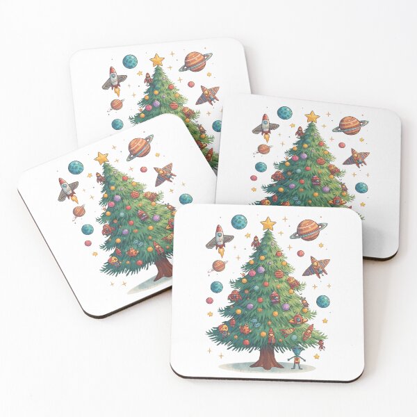 Item preview, Space Christmas tree with rockets and planets designed and sold by StormArte.