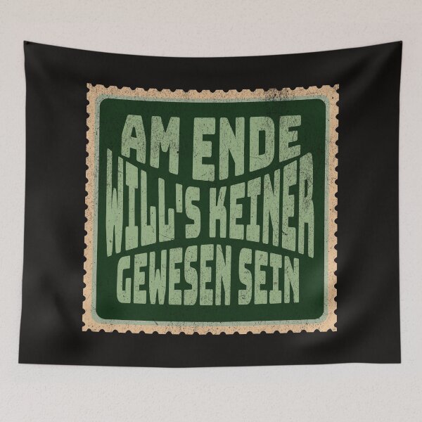 Item preview, Political Statement Design – IN THE END, NO ONE WANTS TO HAVE BEEN THEM – Postage stamp style in green designed and sold by VariousGoodies.