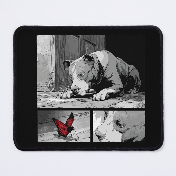 Item preview, American Pit Bull Terrier and red butterfly designed and sold by drizzd.