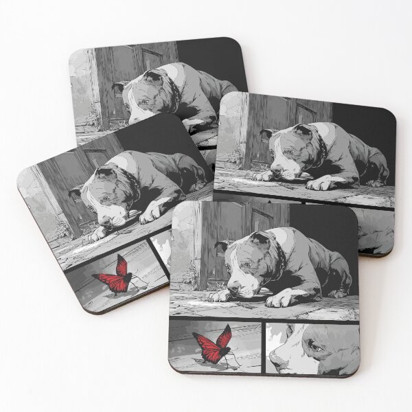 Item preview, American Pit Bull Terrier and red butterfly designed and sold by drizzd.