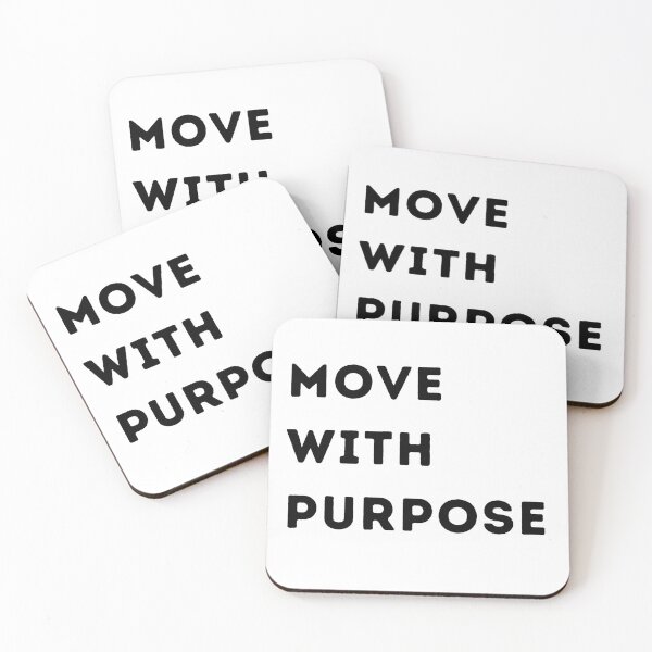 Item preview, Move with Purpose – Motivational Typography Design designed and sold by Ginngers.