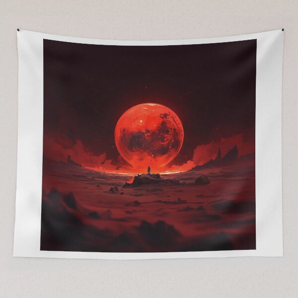 Item preview, Lone Figure Facing Red Planet designed and sold by Christian Weiss.