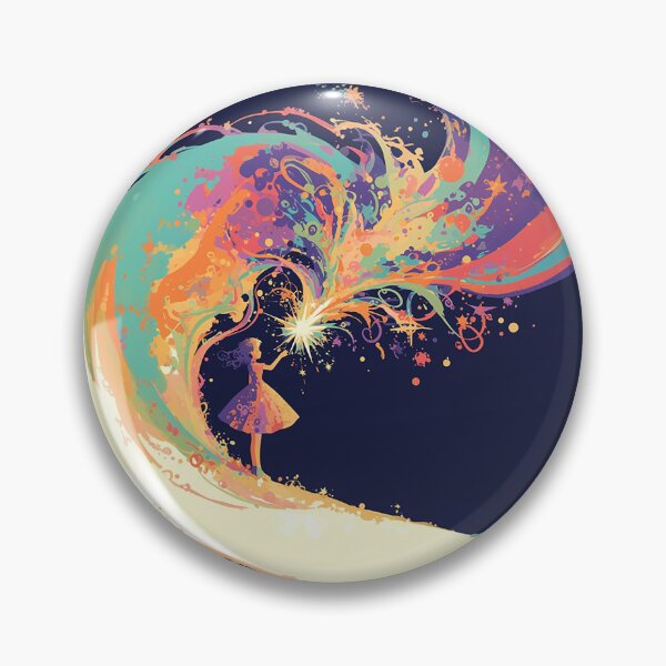 Item preview, Girl Summoning Colorful Magic Wave designed and sold by Christian Weiss.