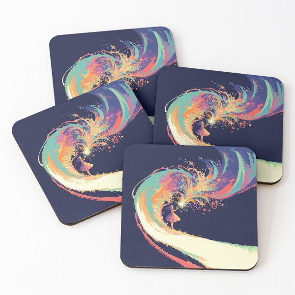 Item preview, Girl Summoning Colorful Magic Wave designed and sold by Christian Weiss.