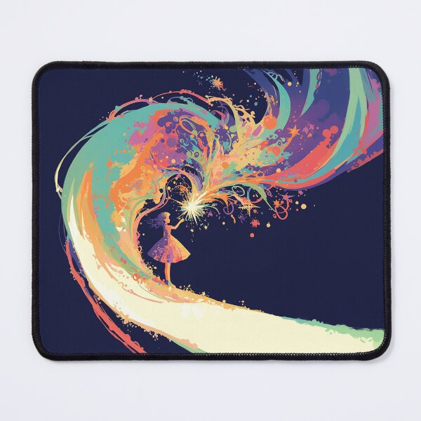 Item preview, Girl Summoning Colorful Magic Wave designed and sold by Christian Weiss.